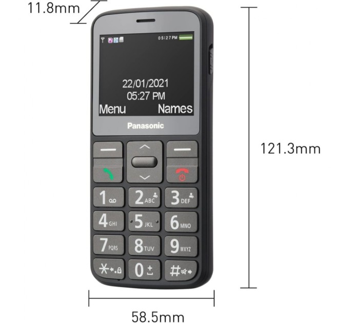 Мобільний телефон Panasonic KX-TU160 Black (KX-TU160EXB)