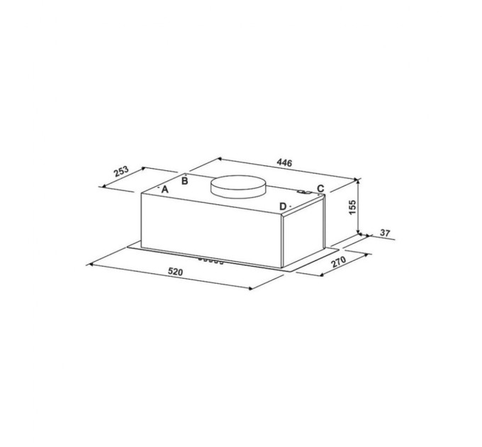 Витяжка кухонна Jantar BILT 650 LED 52 WH