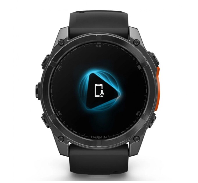 Смарт-годинник Garmin fenix 8 51mm, AMOLED, Glass/SS, SlateGray Steel/Black,BlkBnd, GPS (010-02905-00)