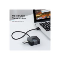 Концентратор Vention USB 3.0 to 4хUSB 3.0 Black 1.0m (CHBBF)