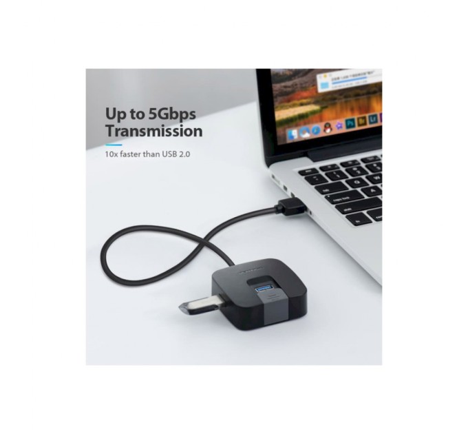 Концентратор Vention USB 3.0 to 4хUSB 3.0 Black 1.0m (CHBBF)