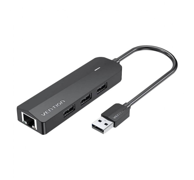 Концентратор Vention USB 2.0 to 3хUSB 2.0 + RJ45 100M Ethernet (CHPBB)