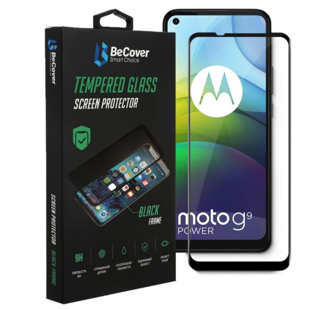 Скло захисне BeCover Motorola Moto G9 Power Black (706085)