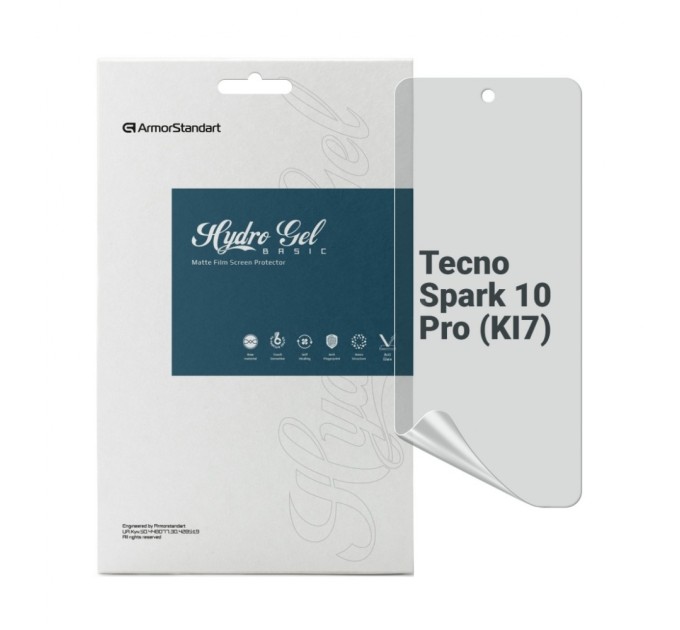 Плівка захисна Armorstandart Matte Tecno Spark 10 Pro (KI7) (ARM67792)