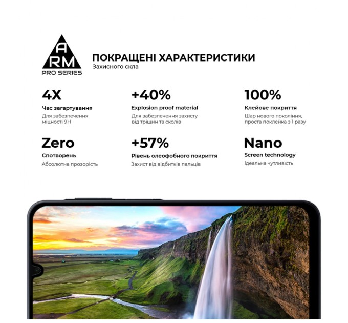 Скло захисне Armorstandart Pro Samsung A16 4G (A165) Black (ARM80171)