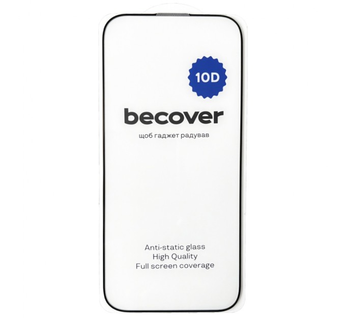 Скло захисне BeCover Apple iPhone 16 Pro 10D Black (712323)