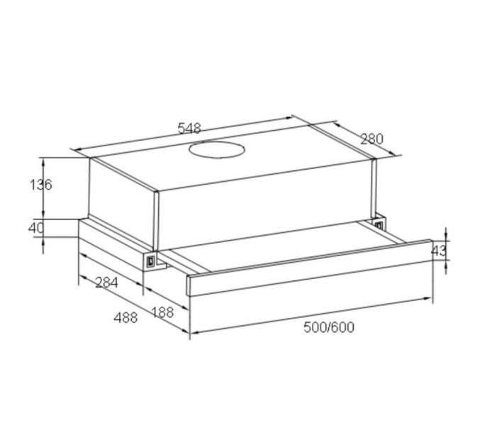 Витяжка кухонна Liberty Slide 265 X