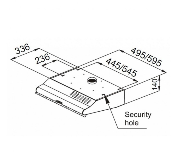 Витяжка кухонна Pyramida WHX 60 BL