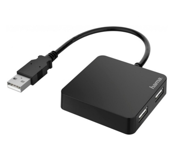 Концентратор Hama 4 Ports USB 2.0 Black (00200121)