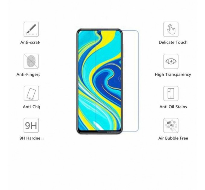 Скло захисне Drobak Xiaomi Redmi Note 9 Pro (Tempered glass) (121290) (121290)