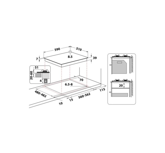 Варочна поверхня Whirlpool GMWL628IXLEE