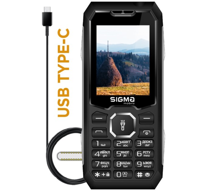 Мобільний телефон Sigma X-style 341 BRO Type-C Black (4827798368411)