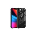 Чохол до мобільного телефона Drobak Magnetic Ring Case with Airbag Apple iPhone 12 Pro Max Black (707018)