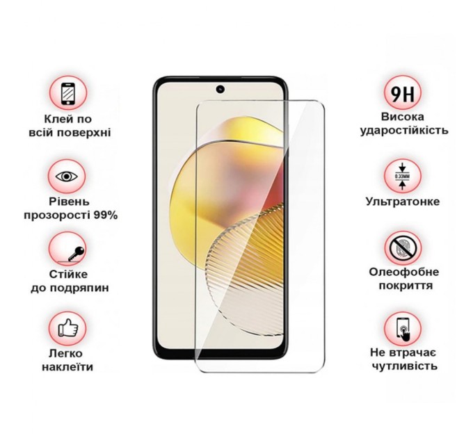 Скло захисне BeCover Motorola Moto G73 3D Crystal Clear Glass (709738)