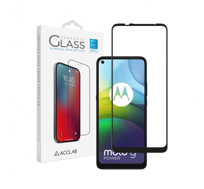 Стекло защитное ACCLAB Full Glue MOTO G9 Power (1283126513244)