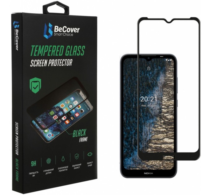 Скло захисне BeCover Nokia С10 / С20 Black (706777)