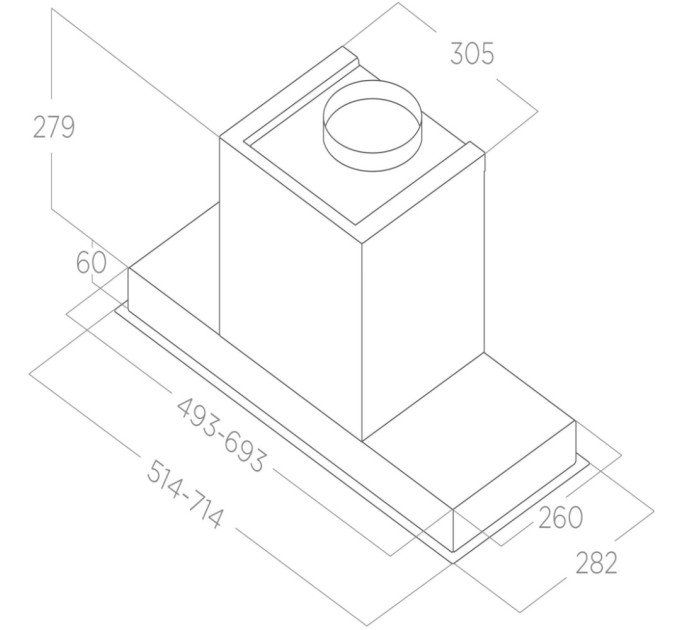 Витяжка кухонна Elica HIDDEN ADVANCE PLUS IX/A/52