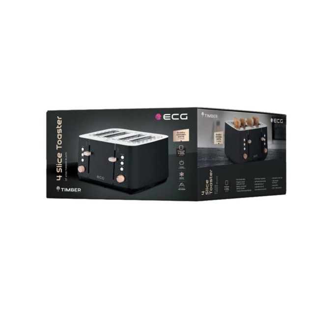 Тостер ECG ST 4768 Timber Black
