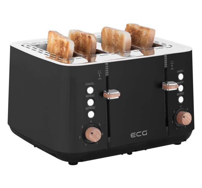 Тостер ECG ST 4768 Timber Black