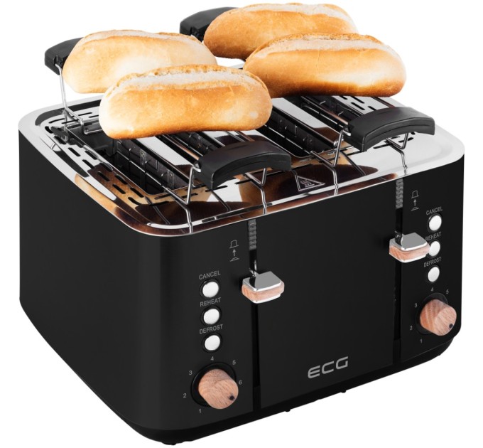 Тостер ECG ST 4768 Timber Black
