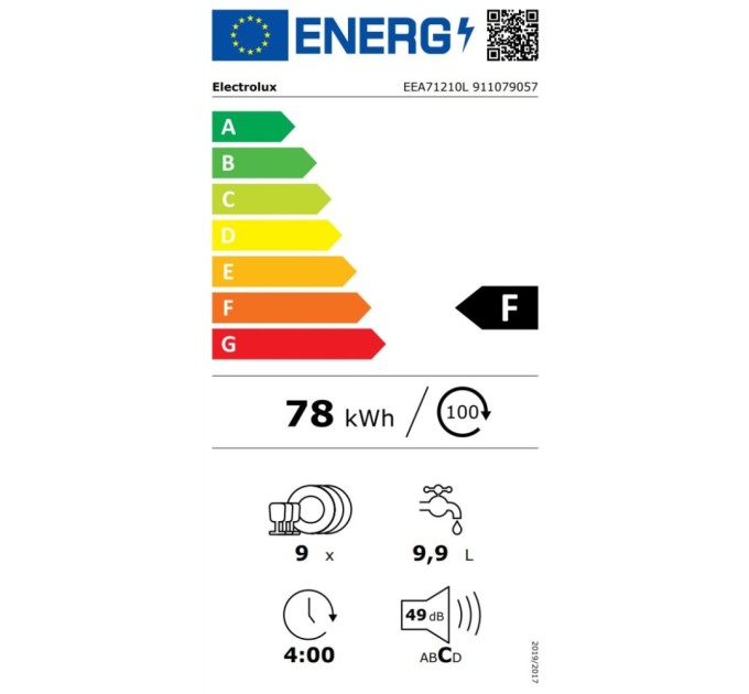 Посудомийна машина Electrolux EEA71210L