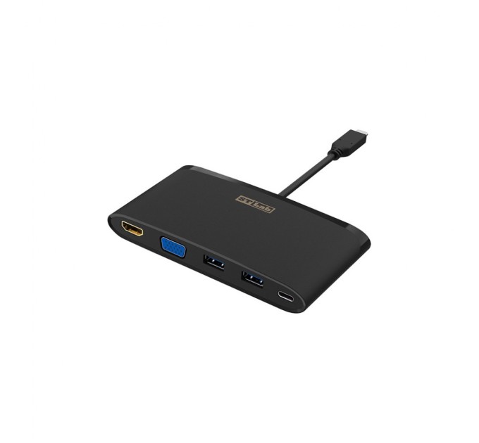 Концентратор ST-Lab USB 3.1 Type-C to HDMI 4K, VGA, 2хUSB3.0, Gigabit RJ45, USB (U-2140)