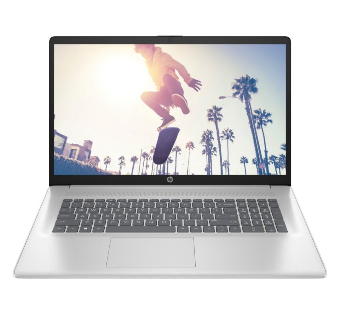 Ноутбук HP HP 17-cn3030ua 17.3" FHD IPS, 300n/i3-N305 (3.8)/8Gb/SSD512Gb/ Intel UHD/DOS/Сріблястий (B0QT8EA)