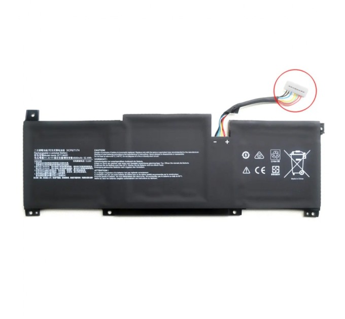 Акумулятор до ноутбука MSI BTY-M491, 4600mAh (52.4Wh), 3cell, 11.4V, Li-Pol AlSoft (A47921)