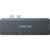Порт-реплікатор Canyon 1*Type C PD100W+2*HDMI+1*USB3.0+1*USB2.0+1*SD+1*TF (CNS-TDS05B)