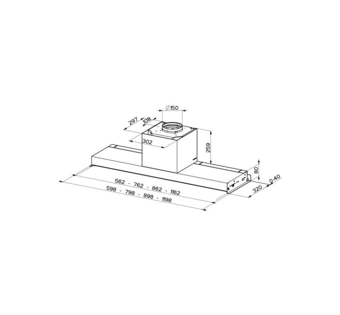 Витяжка кухонна Faber In-Nova Touch Wh/X A60 (305.0611.157)