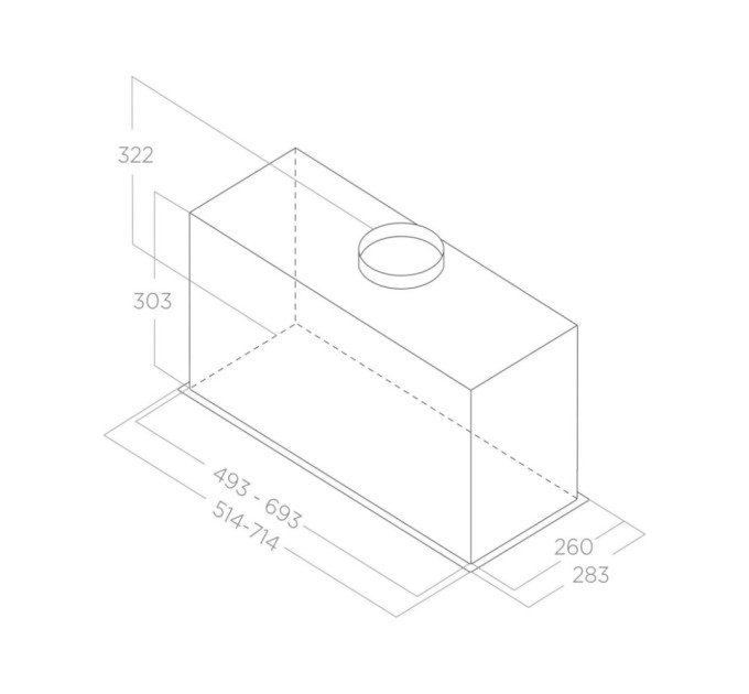 Витяжка кухонна Elica LANE SENSOR BLMAT/A/72