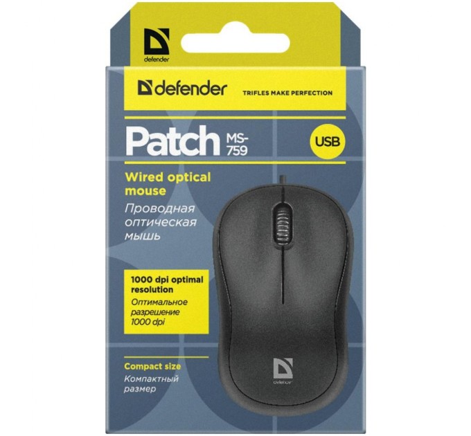 Мышка Defender Patch MS-759 Black (52759)