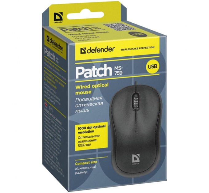 Мышка Defender Patch MS-759 Black (52759)