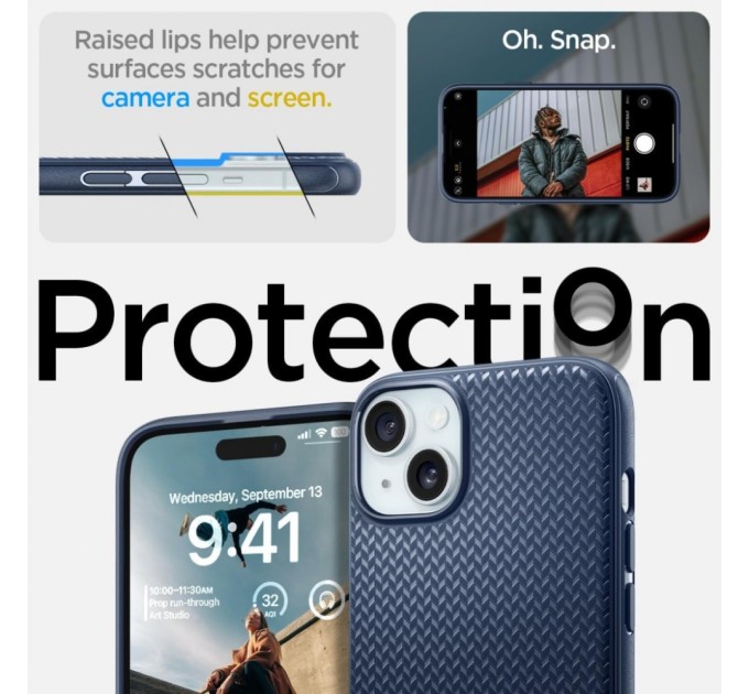 Чохол до мобільного телефона Spigen Apple iPhone 15 Plus Mag Armor MagFit Navy Blue (ACS06672)