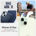 Чохол до мобільного телефона Spigen Apple iPhone 15 Plus Mag Armor MagFit Navy Blue (ACS06672)