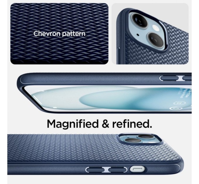 Чохол до мобільного телефона Spigen Apple iPhone 15 Plus Mag Armor MagFit Navy Blue (ACS06672)