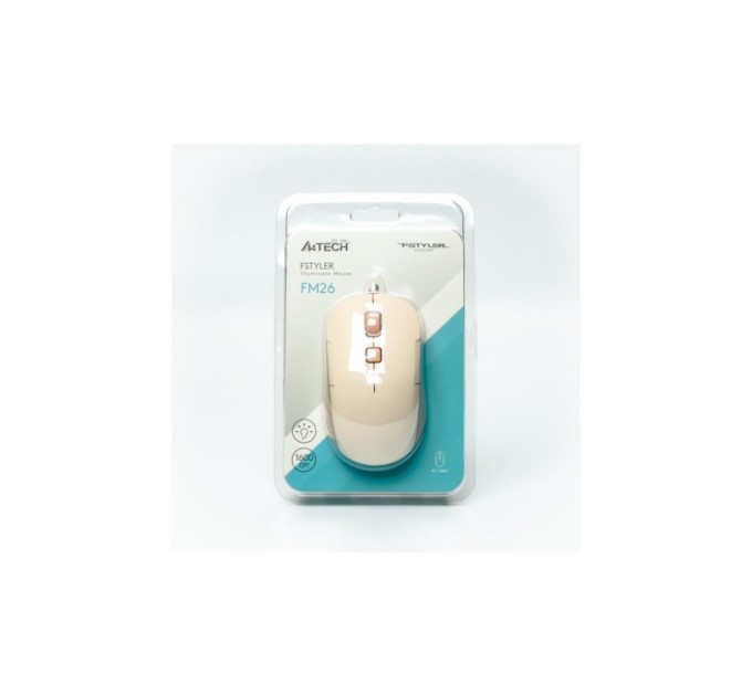 Мишка A4Tech FM26 USB Cafe Latte (4711421991391)