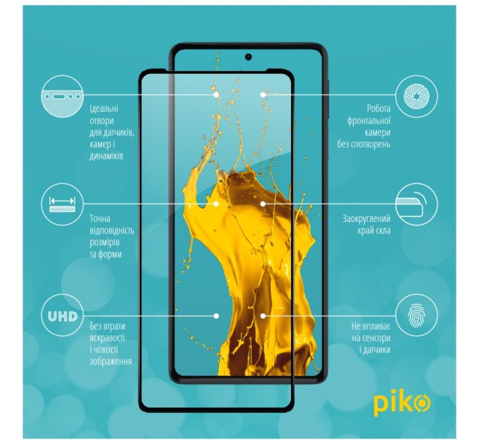 Стекло защитное Piko Full Glue MOTO EDGE 30 Pro 5G (1283126528583)