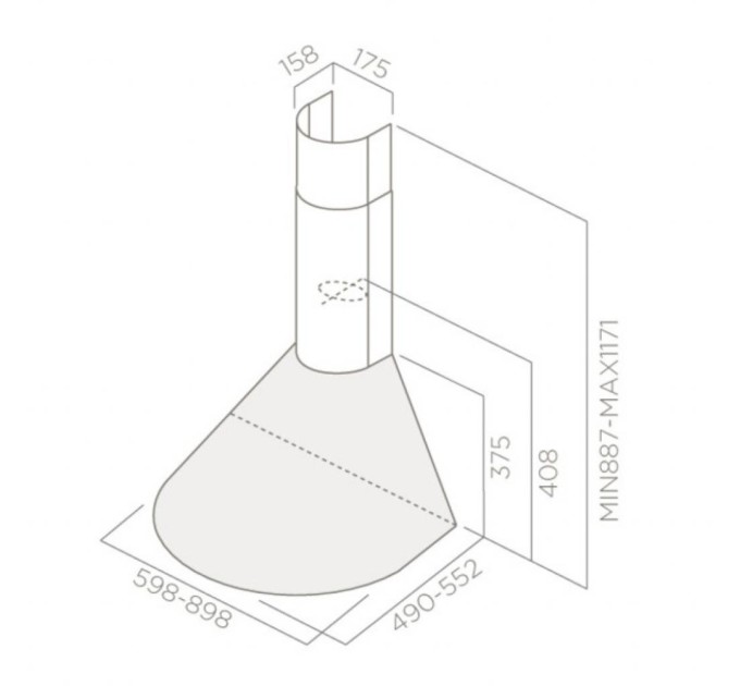 Витяжка кухонна Elica TONDA IX F/90