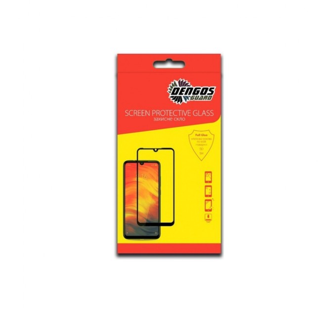 Скло захисне Dengos Full Glue Oppo A16 (black) (TGFG-206)