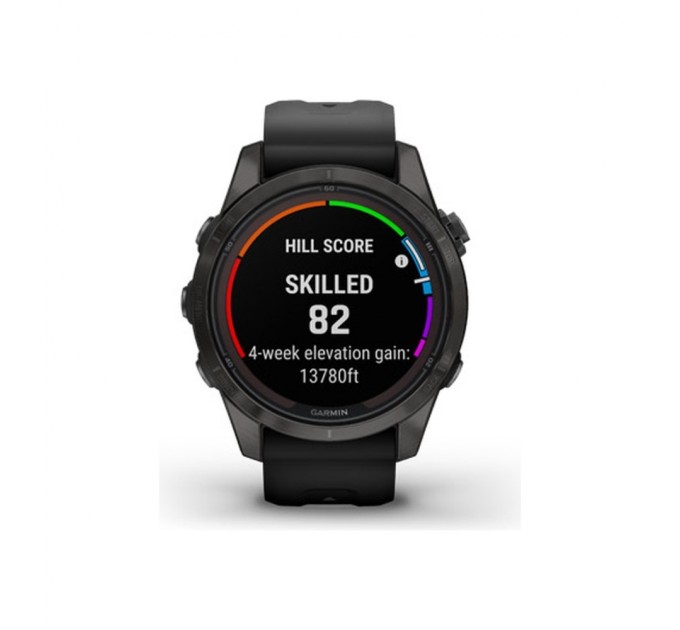 Смарт-часы Garmin fenix 7S Pro Saph Solar, Carbon Gray Ti w/Black Band, GPS (010-02776-11)