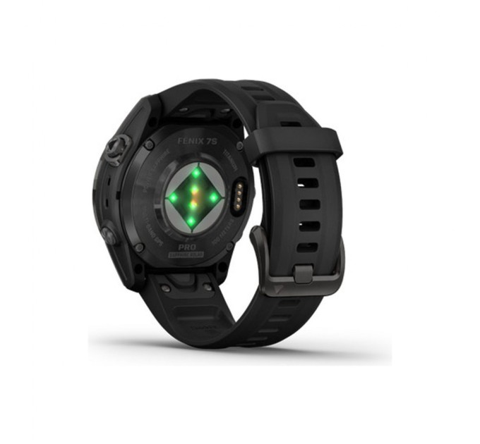 Смарт-часы Garmin fenix 7S Pro Saph Solar, Carbon Gray Ti w/Black Band, GPS (010-02776-11)