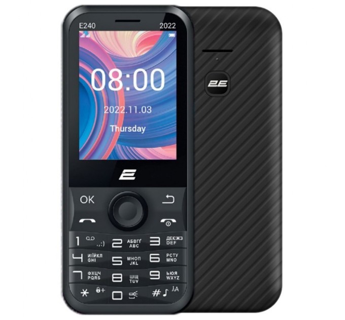 Мобильный телефон 2E E240 2022 Dual SIM Black (688130245159)