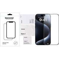 Скло захисне BeCover Apple iPhone 16 Plus Black (712123)