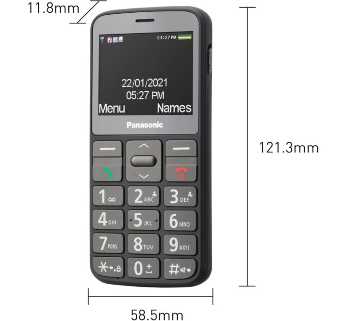 Мобільний телефон Panasonic KX-TU160 Grey (KX-TU160EXG)