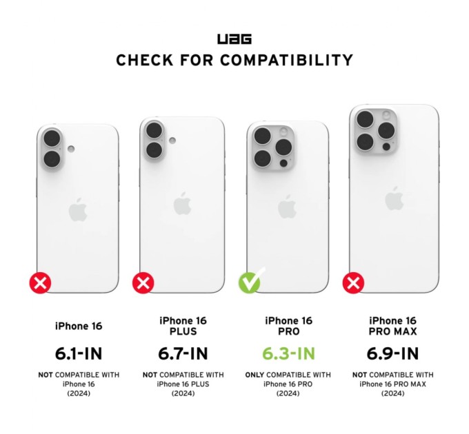 Чохол до мобільного телефона UAG iPhone 16 Pro Essential Armor Magsafe Rose (114448114C4C)