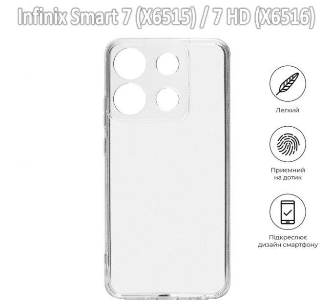 Чохол до мобільного телефона BeCover Infinix Smart 7 (X6515) / 7 HD (X6516) Transparancy (709621)