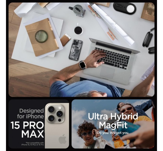 Чохол до мобільного телефона Spigen Apple iPhone 15 Pro Max Ultra Hybrid MagFit Zero One (ACS06582)