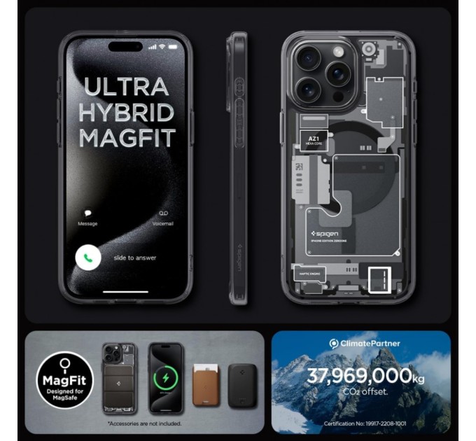 Чохол до мобільного телефона Spigen Apple iPhone 15 Pro Max Ultra Hybrid MagFit Zero One (ACS06582)