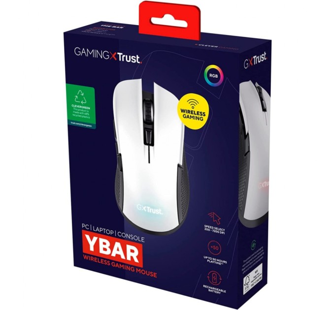 Мышка Trust GXT923 YBAR Wireless White (24889)